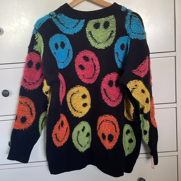 INDV baggy smiley sweater y2k rainbow Large - Picture 3 of 6
